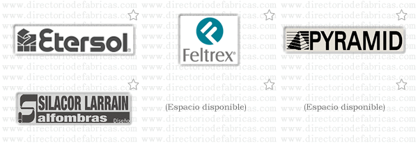 Muro con logotipos de Fábricas de Alfombras ubicadas en Chile