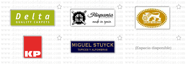 Muro con Logotipos de Fábricas de Alfombras en España