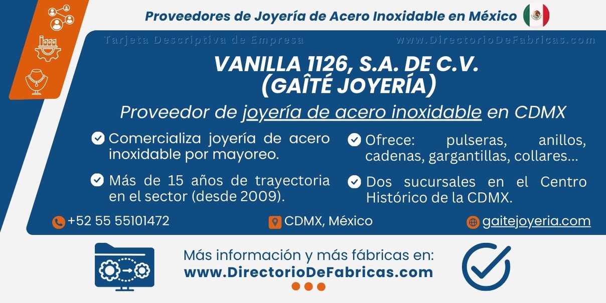 Business Card: Gaîté Joyería │ Directorio De Fabricas