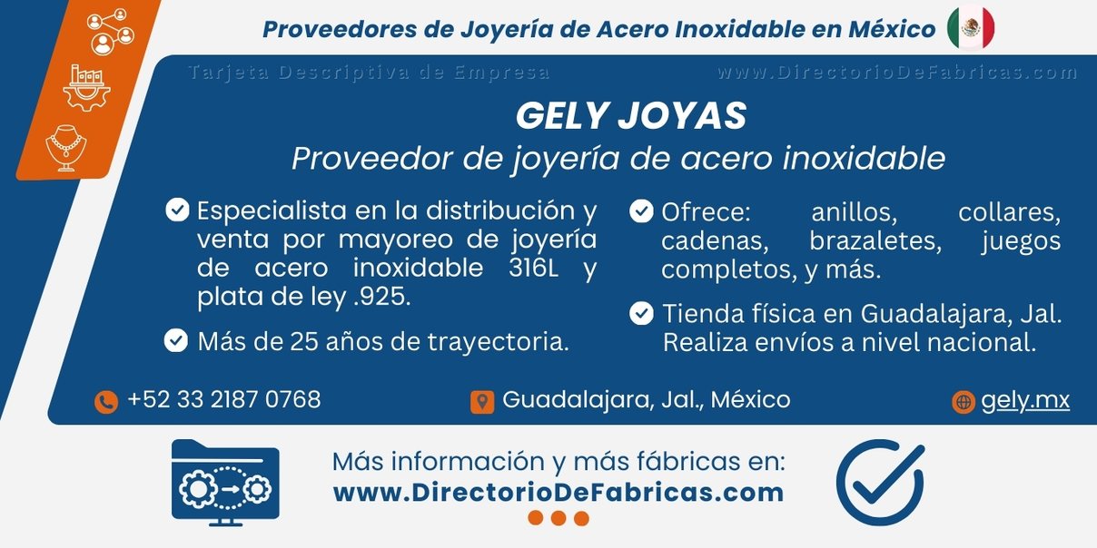 Business Card: GELY JOYAS │ Directorio De Fabricas