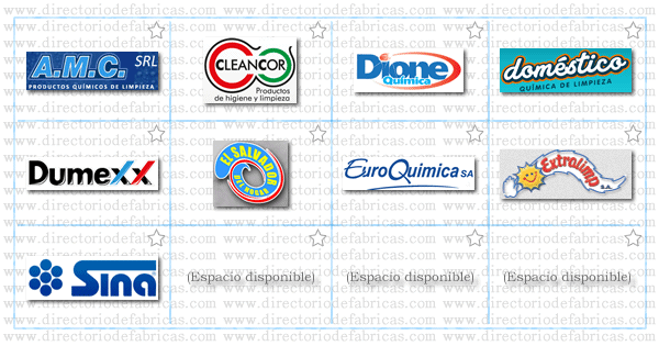 Muro con logotipos de Fabricas de Productos de Limpieza en Argentina