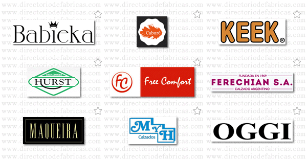 Muro con logotipos de Fábricas de Zapatos en Argentina