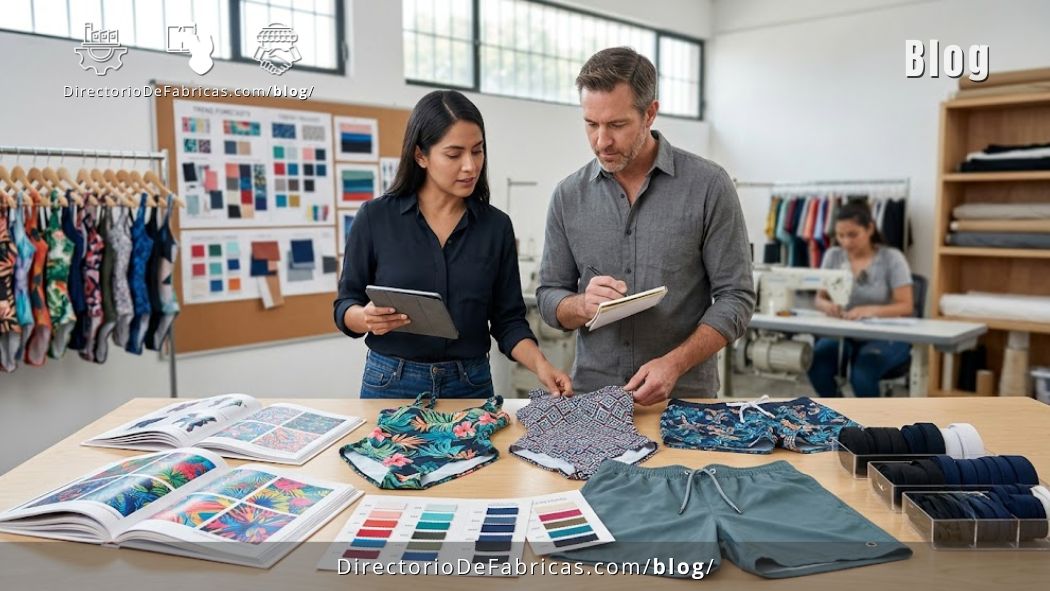 Taller de desarrollo y muestras de trajes de baño en México para compras al por mayoreo, marca privada y maquila textil B2B.