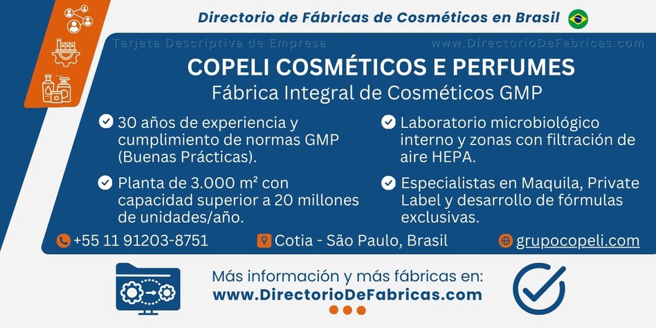 Business Card: Copeli Cosméticos e Perfumes │ Directorio De Fabricas
