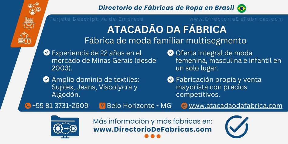 Business Card: Atacadão da Fábrica │ Directorio De Fabricas
