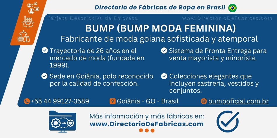 Business Card: BUMP Moda Feminina │ Directorio De Fabricas