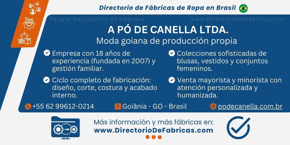 Business Card: Pó de Canella Ltda. │ Directorio De Fabricas