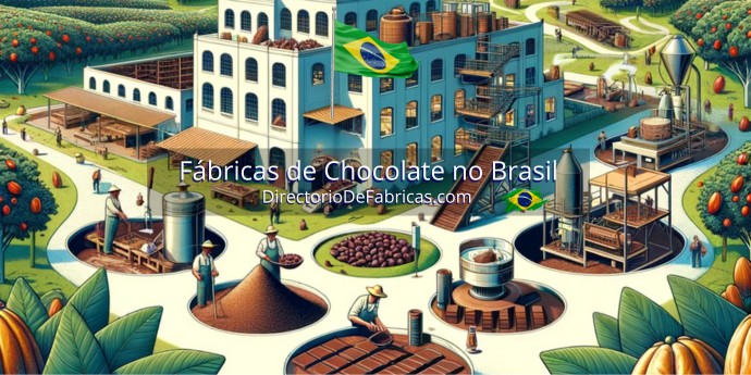Ilustração de Fábricas de Chocolates no Brasil