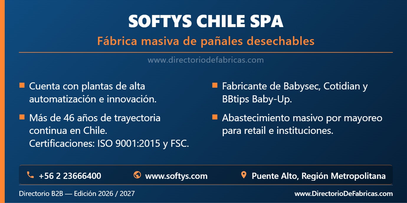Business Card: Softys Chile SpA │ Directorio De Fabricas
