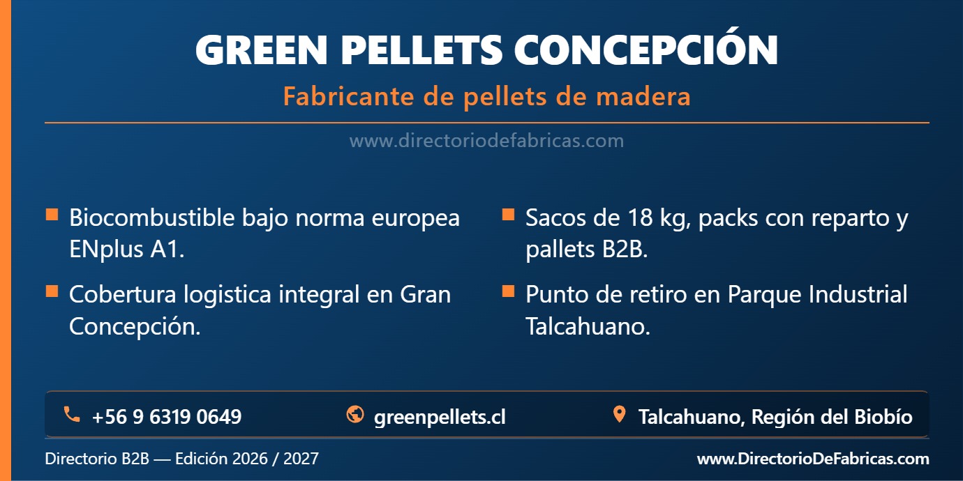 Business Card: Green Pellets Concepción │ Directorio De Fabricas