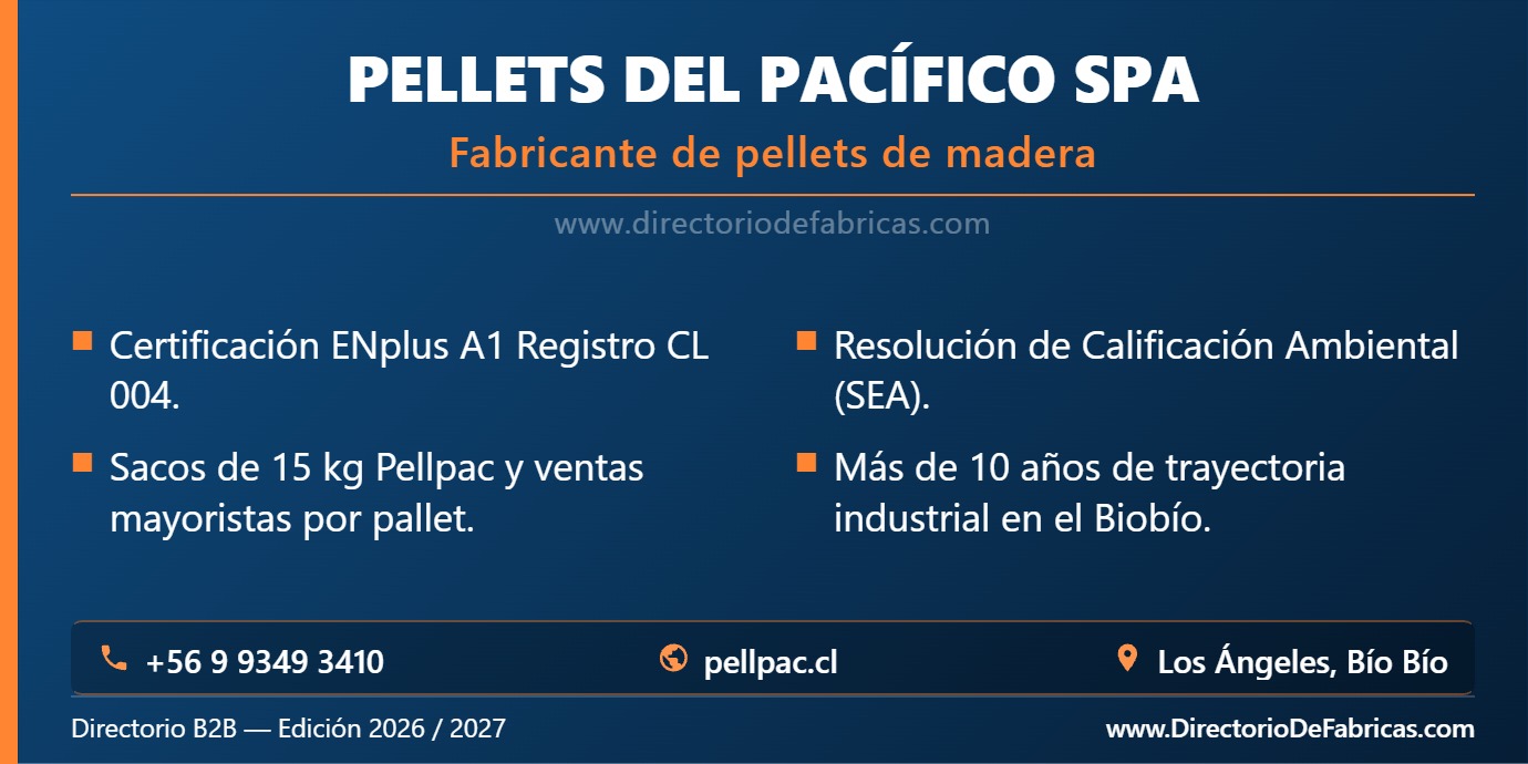Business Card: Pellets del Pacífico SpA │ Directorio De Fabricas