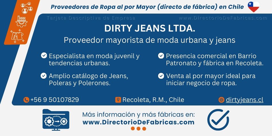 Business Card: Dirty Jeans │ Directorio De Fabricas