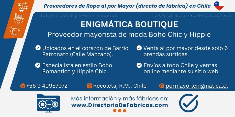 Business Card: Enigmática Boutique │ Directorio De Fabricas