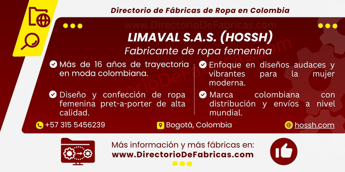 Business Card: Limaval S.A.S. (Hossh) │ Directorio De Fabricas
