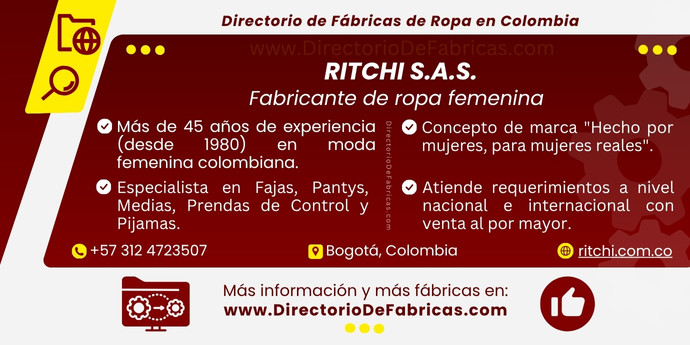 Business Card: Ritchi S.A.S. │ Directorio De Fabricas