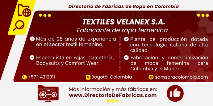 Business Card: Textiles Velanex S.A. (Samsara) │ Directorio De Fabricas