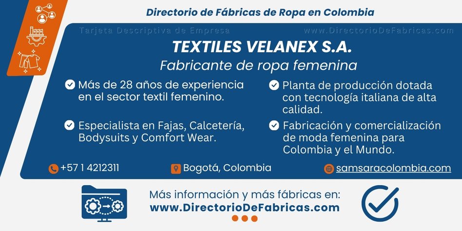 Business Card: Textiles Velanex S.A. (Samsara) │ Directorio De Fabricas