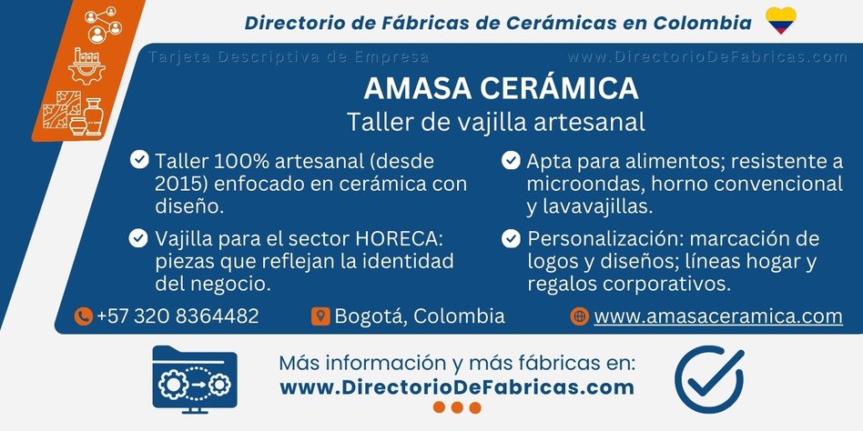 Business Card: AMASA CERÁMICA │ Directorio De Fabricas