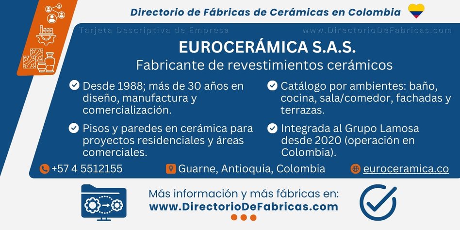 Business Card: EUROCERÁMICA S.A.S. │ Directorio De Fabricas