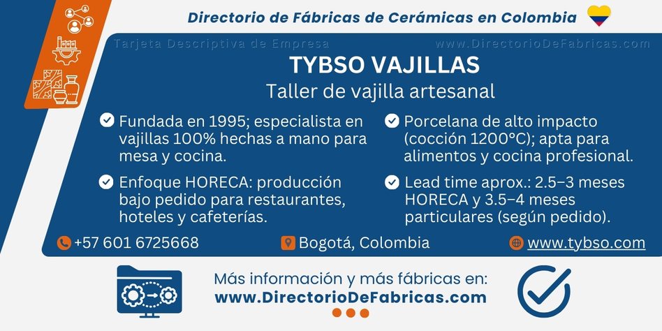 Business Card: TYBSO VAJILLAS │ Directorio De Fabricas