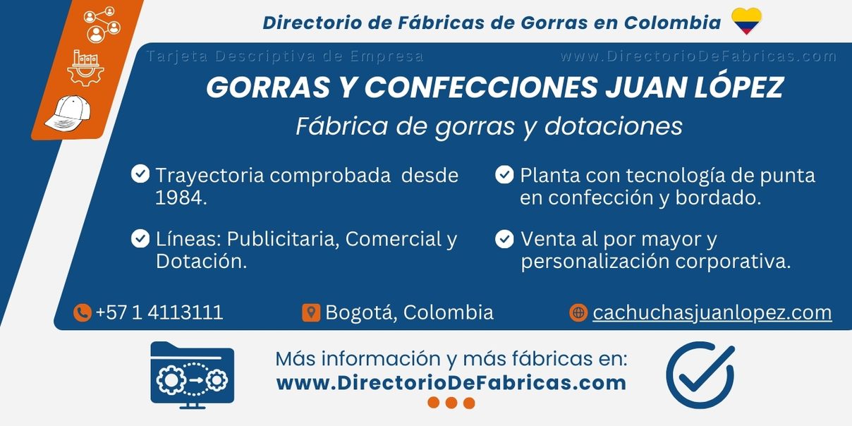 Business Card: Gorras Juan López │ Directorio De Fabricas