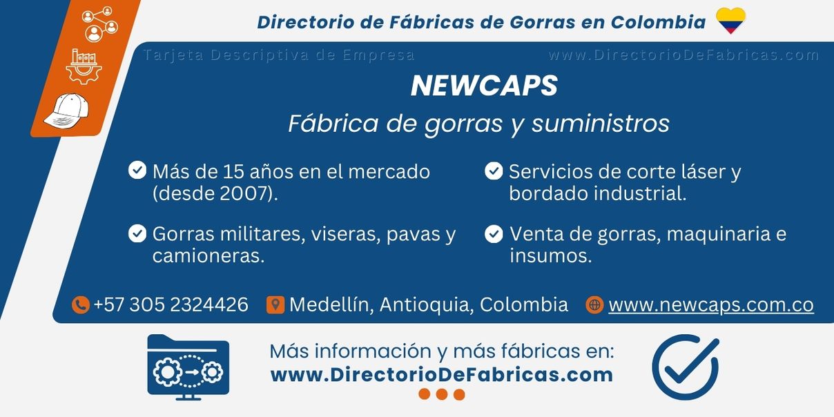 Business Card: Newcaps │ Directorio De Fabricas