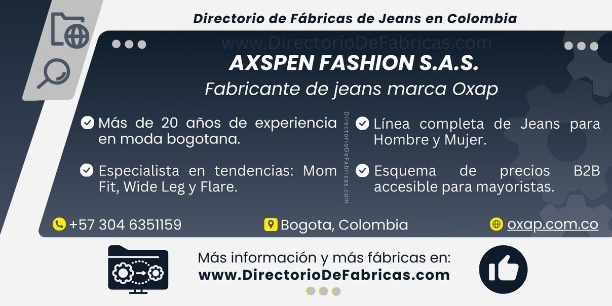 Business Card: AXSPEN FASHION (OXAP) │ Directorio De Fabricas