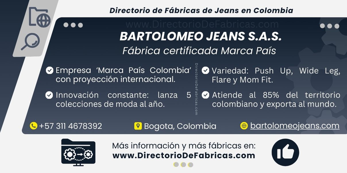 Business Card: BARTOLOMÉ JEANS │ Directorio De Fabricas