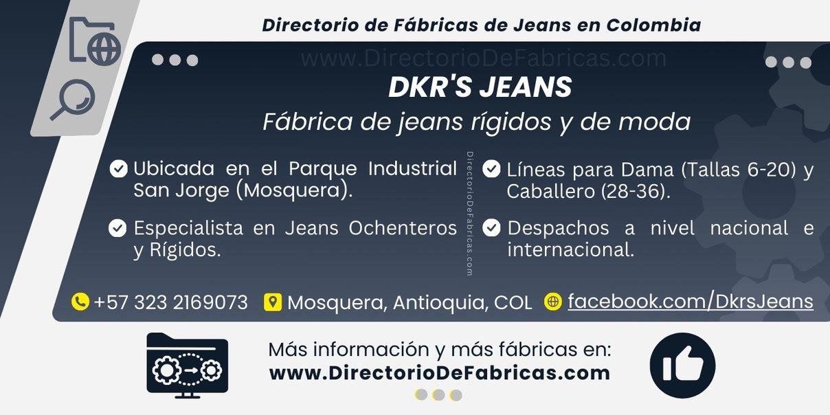 Business Card: DKR'S JEANS │ Directorio De Fabricas
