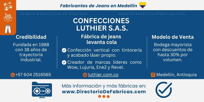 Business Card: Confecciones Luthier S.A.S. │ Directorio De Fabricas