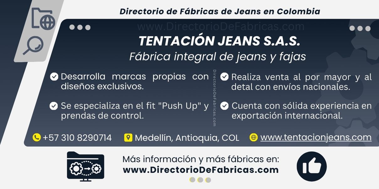 Business Card: TENTACIÓN JEANS │ Directorio De Fabricas
