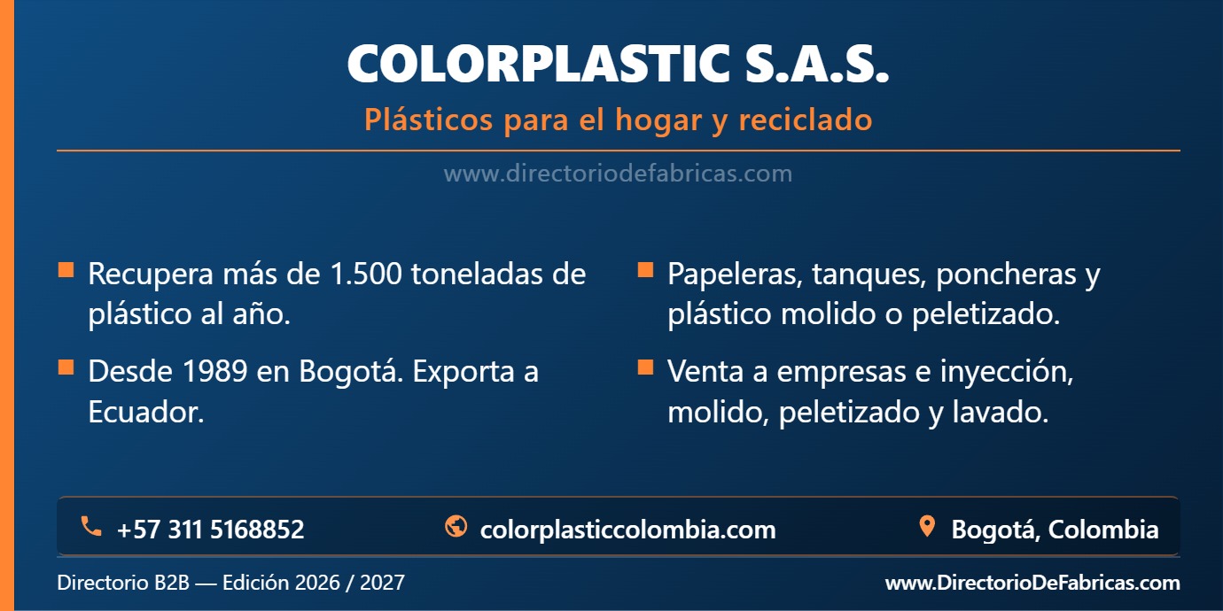 Business Card: ColorPlastic S.A.S. │ Directorio De Fabricas