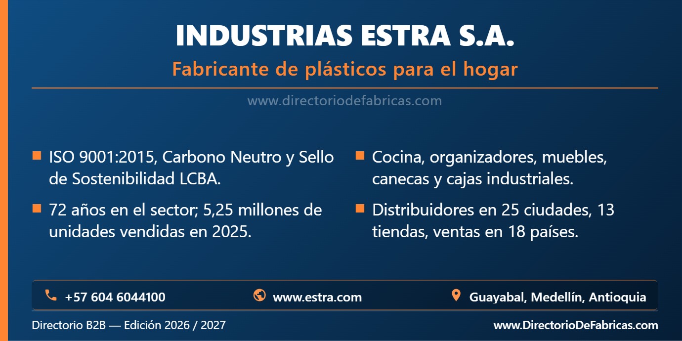 Business Card: Industrias Estra S.A. │ Directorio De Fabricas
