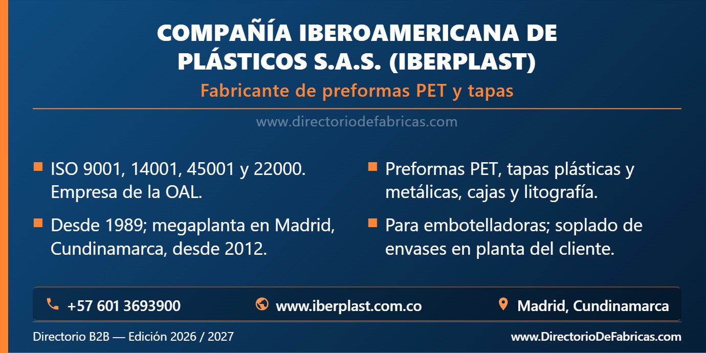Business Card: Compañía Iberoamericana de Plásticos S.A.S. (Iberplast) │ Directorio De Fabricas