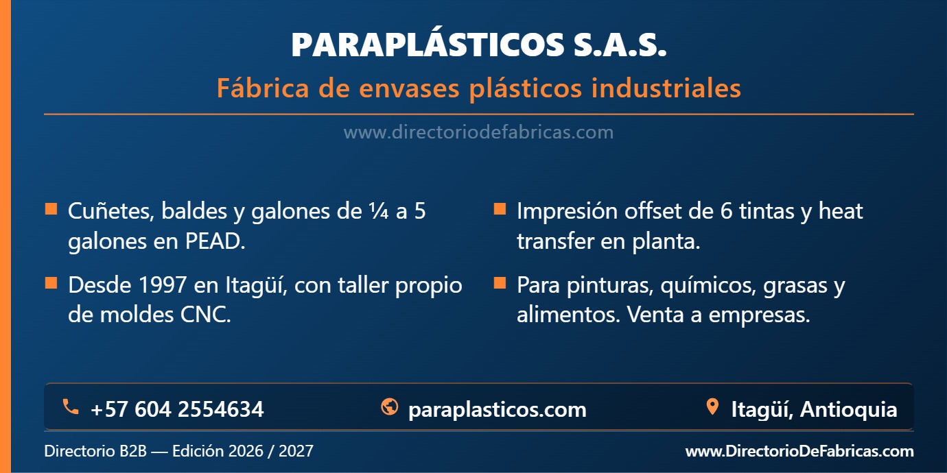 Business Card: Paraplásticos S.A.S. │ Directorio De Fabricas