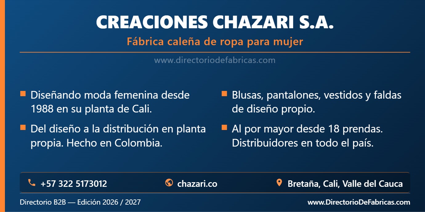 Business Card: Creaciones Chazari S.A. │ Directorio De Fabricas
