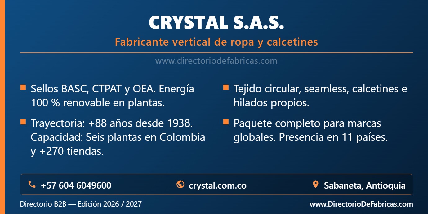 Business Card: Crystal S.A.S. │ Directorio De Fabricas