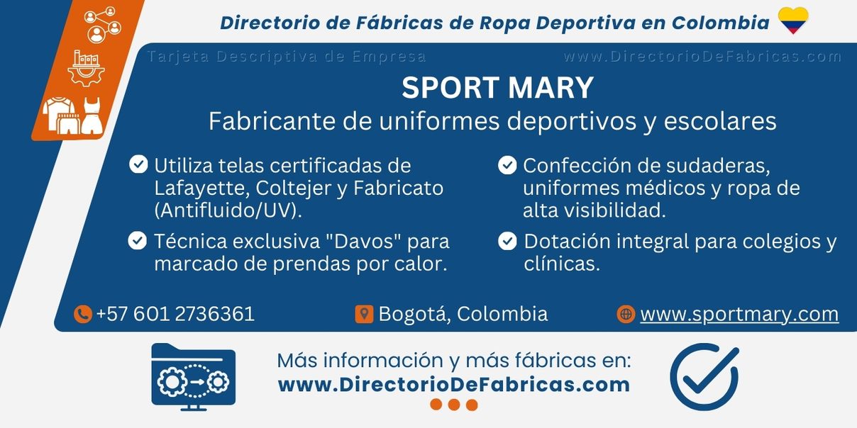 Business Card: Sport Mary │ Directorio De Fabricas