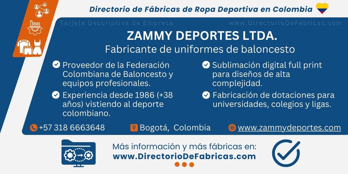 Business Card: Zammy Deportes │ Directorio De Fabricas
