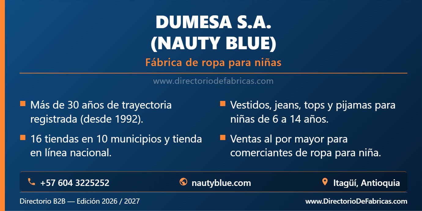 Business Card: Dumesa S.A. (Nauty Blue) │ Directorio De Fabricas