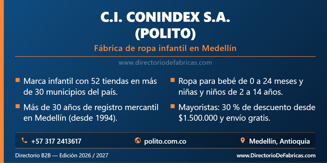 Business Card: C.I. Conindex S.A. (Polito) │ Directorio De Fabricas