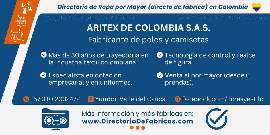 Business Card: Aritex de Colombia S.A.S. │ Directorio De Fabricas