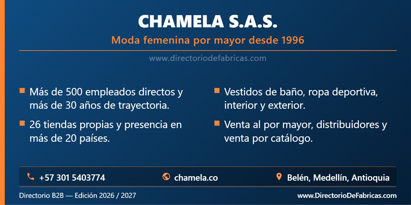 Business Card: Chamela S.A.S. │ Directorio De Fabricas