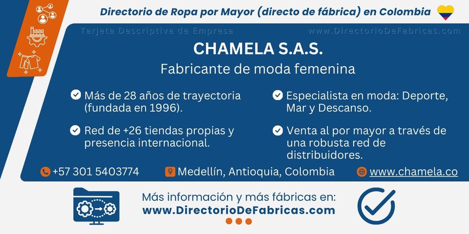 Business Card: Chamela S.A.S. │ Directorio De Fabricas