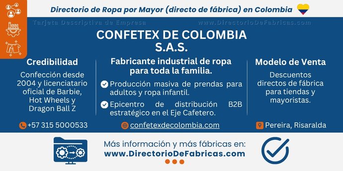 Business Card: Confetex de Colombia S.A.S. │ Directorio De Fabricas