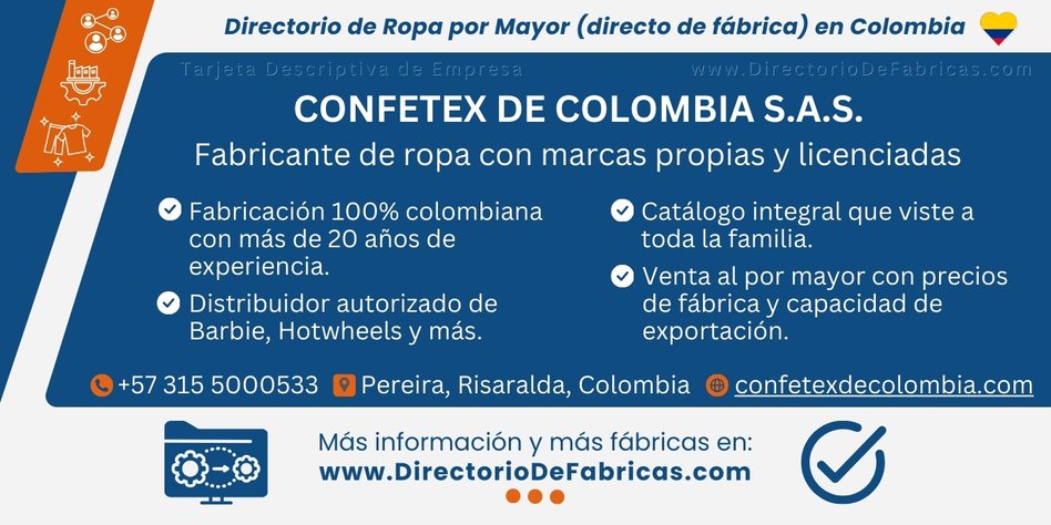 Business Card: Confetex de Colombia S.A.S. │ Directorio De Fabricas