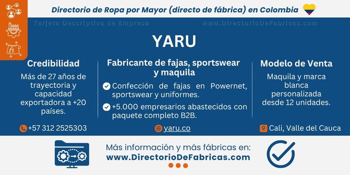 Business Card: Yaru │ Directorio De Fabricas