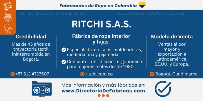 Business Card: Ritchi S.A.S. │ Directorio De Fabricas