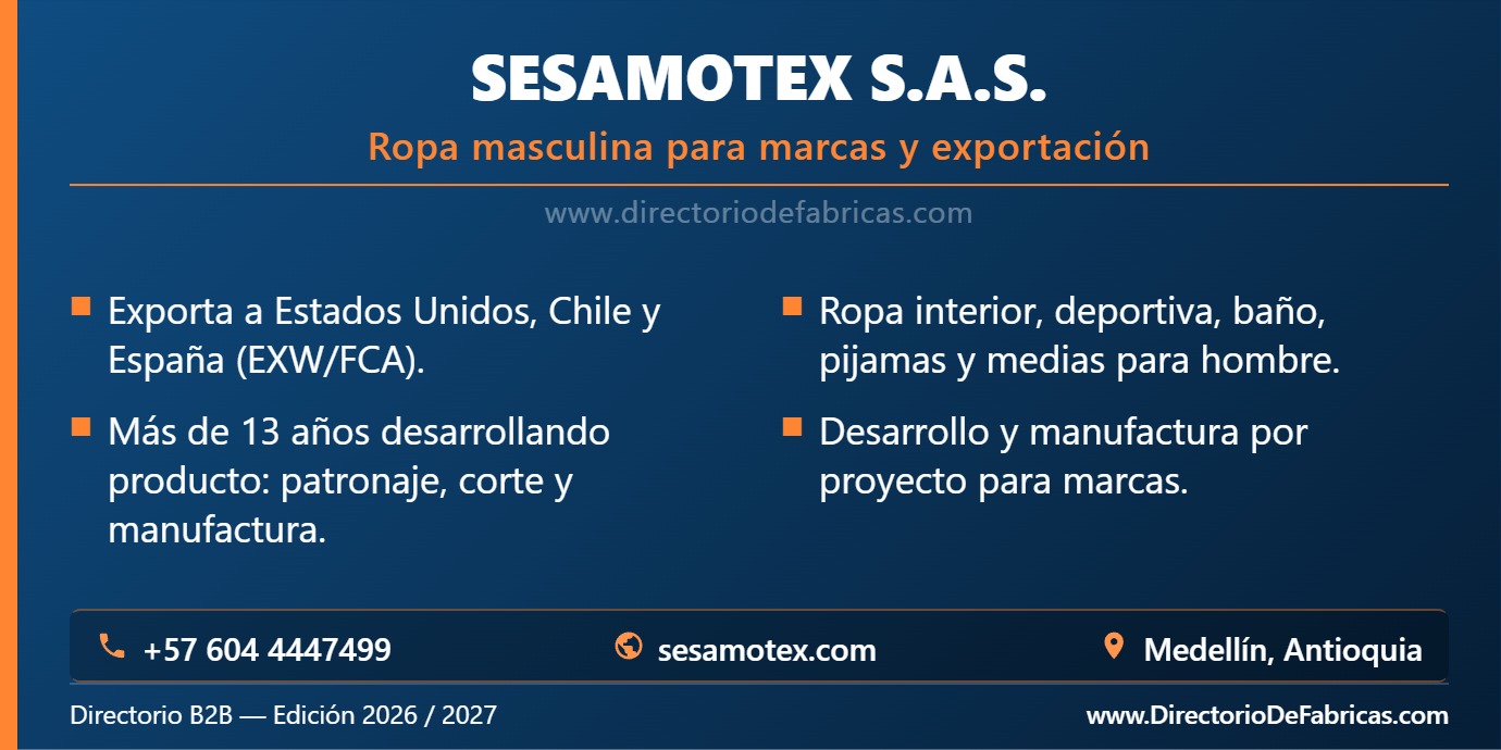 Business Card: Sesamotex S.A.S. │ Directorio De Fabricas