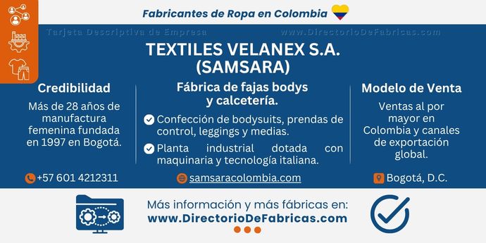 Business Card: Textiles Velanex S.A. (Samsara) │ Directorio De Fabricas